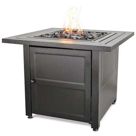 LP Gas Outdoor Firebowl With Steel Mantel